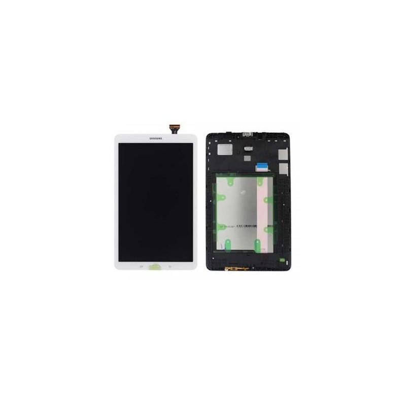Ecran LCD + Vitre Samsung Tab E Blanc T560 / T561  (GH97-17525A) (Service Pack)