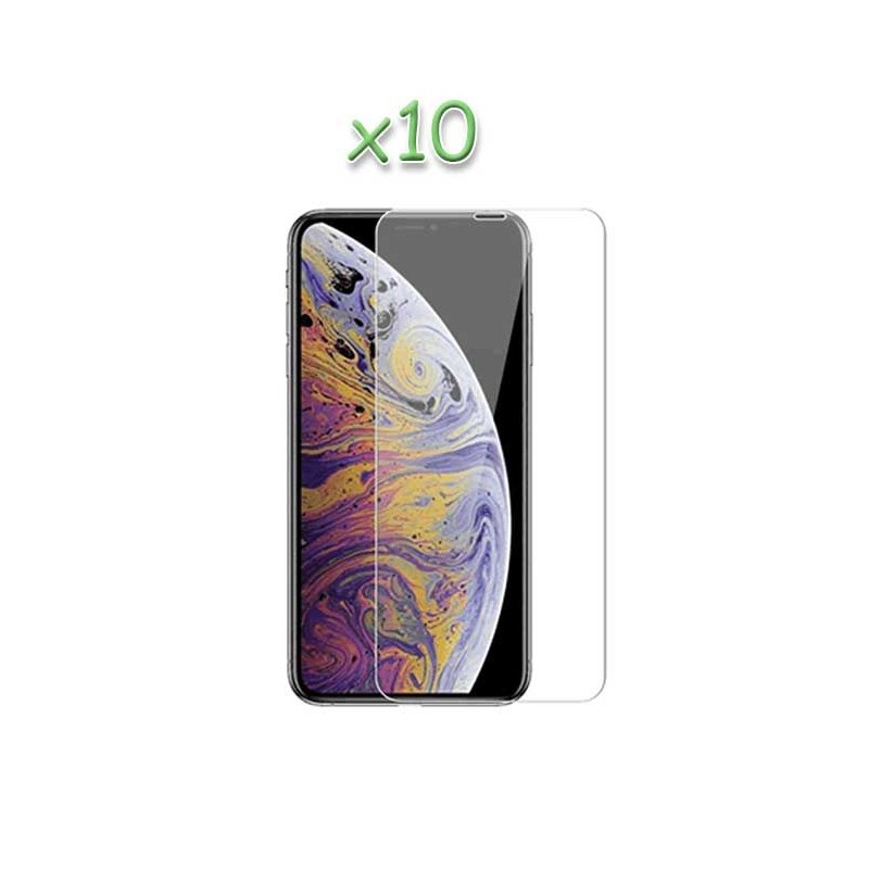 10 Verres trempés iPhone XS Max en packaging