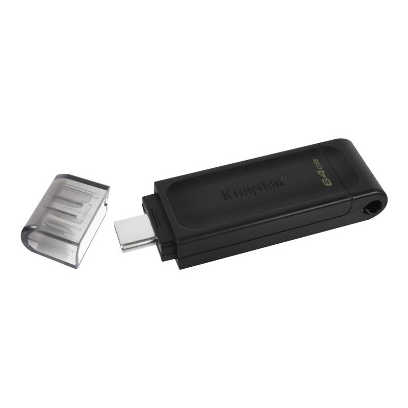 Clé USB-C 3.2 64GB Kingston DataTraveler 70 Noir