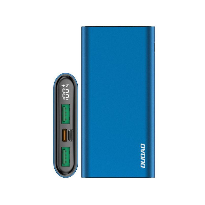 Power Bank 10000 mAh 20 W Quick Charge 3.0 2x USB /Type C Dudao Bleu