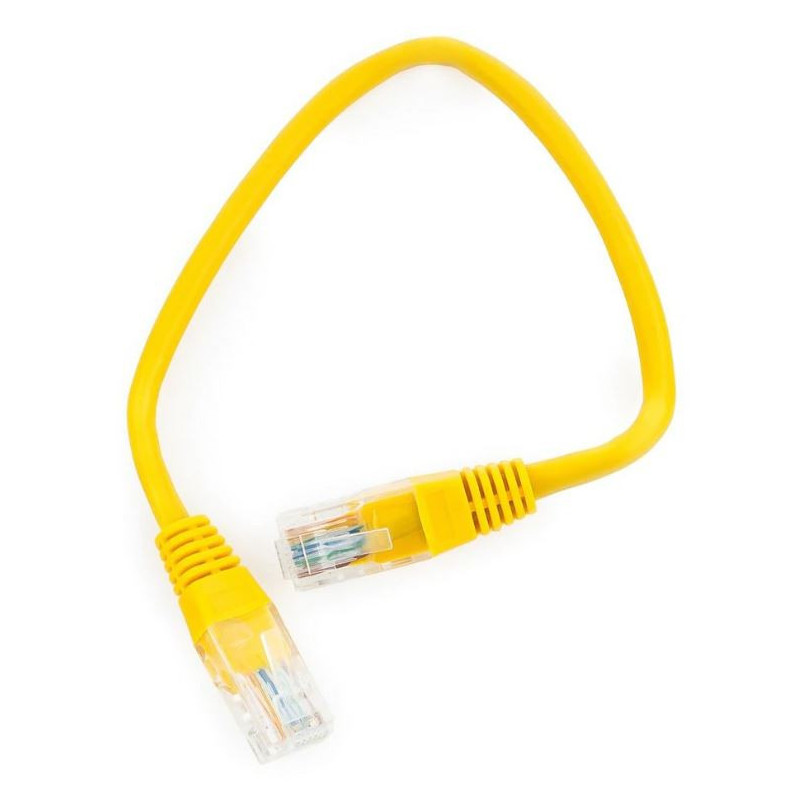 Câble 0.25m UTP Ethernet CableXpert (CAT5e) Jaune