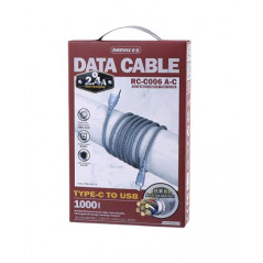 Câble USB Remax - USB Type C2.4A 1m argent (RC-C006)