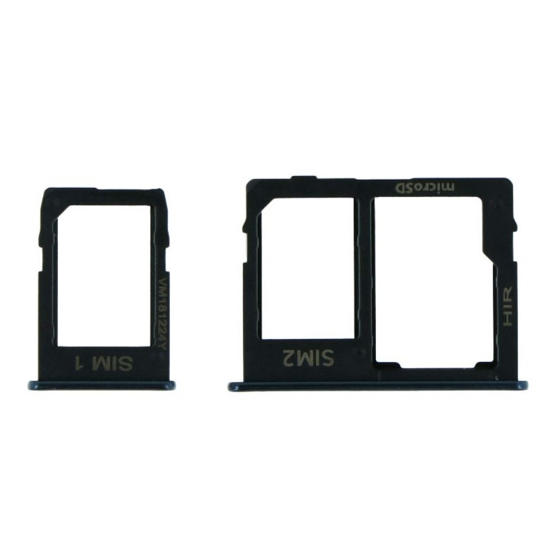 Tiroir Double Sim et Micro SD pour Samsung Galaxy J4 Plus / J6 Plus Noir